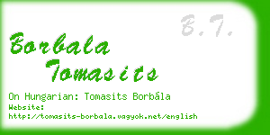 borbala tomasits business card